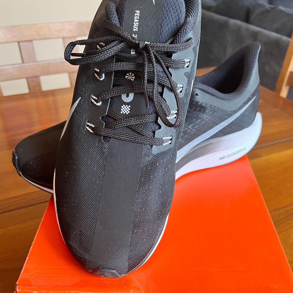 New Mens Nike Zoom Pegasus 35 Turbo Black/Vast Grey Size 13